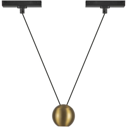 Faria Double 48V DC Brushed Gold Trilo Track Pendant Ceiling Light