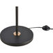 Salsarium 63 inch 60.00 watt Matte Black with Aged Brass and White Floor Lamp Portable Light