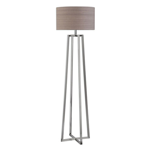 Keokee 65 inch 150 watt Polished Nickel Floor Lamp Portable Light