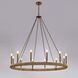 Cabana 12 Light 52 inch Lacquered Gold Chandelier Ceiling Light