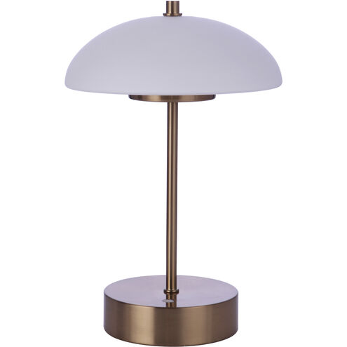 Rechargable Portable 11 inch 5 watt Satin Brass Table Lamp Portable Light