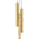 Stagger LED Brass Mini Pendant Ceiling Light