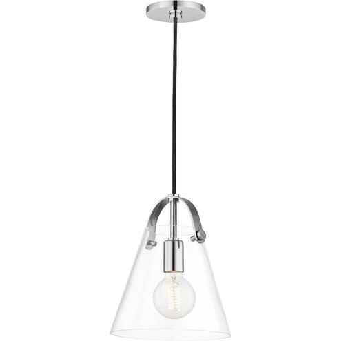 Karin 1 Light 9 inch Polished Nickel Pendant Ceiling Light