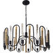 Darden 12 Light 36 inch Matte Black/Antique Gold Pendant Ceiling Light