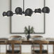 Alora Mood Willow 8 Light 48.25 inch Matte Black Linear Pendant Ceiling Light