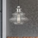 Everett 1 Light 9 inch Brushed Nickel with Chrome Finish Accents Pendant Ceiling Light