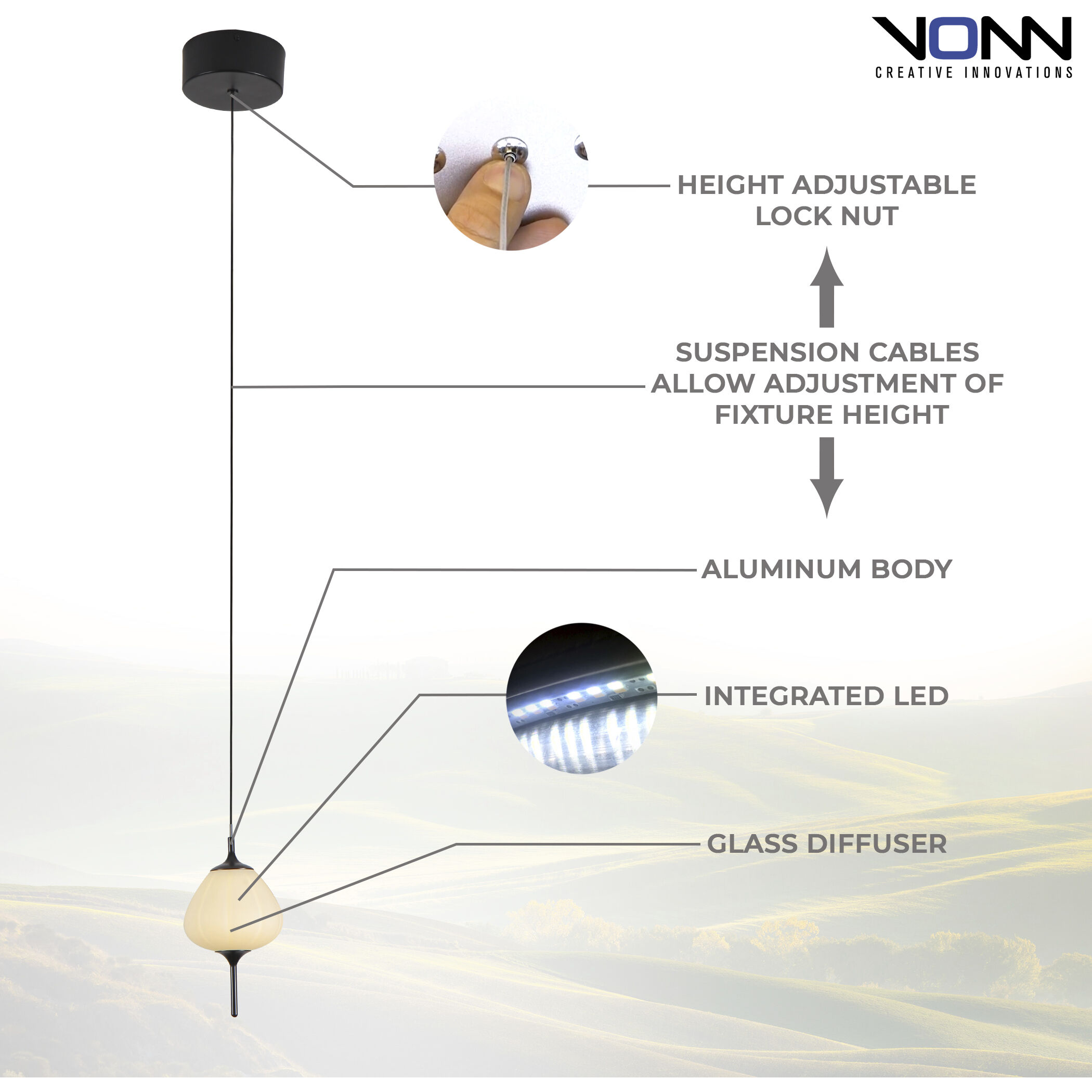 Artisan Collection/LECCE Series 4.75 inch Black Pendant Ceiling Light