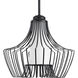 Finn 1 Light 15 inch Black Pendant Ceiling Light, Design Series
