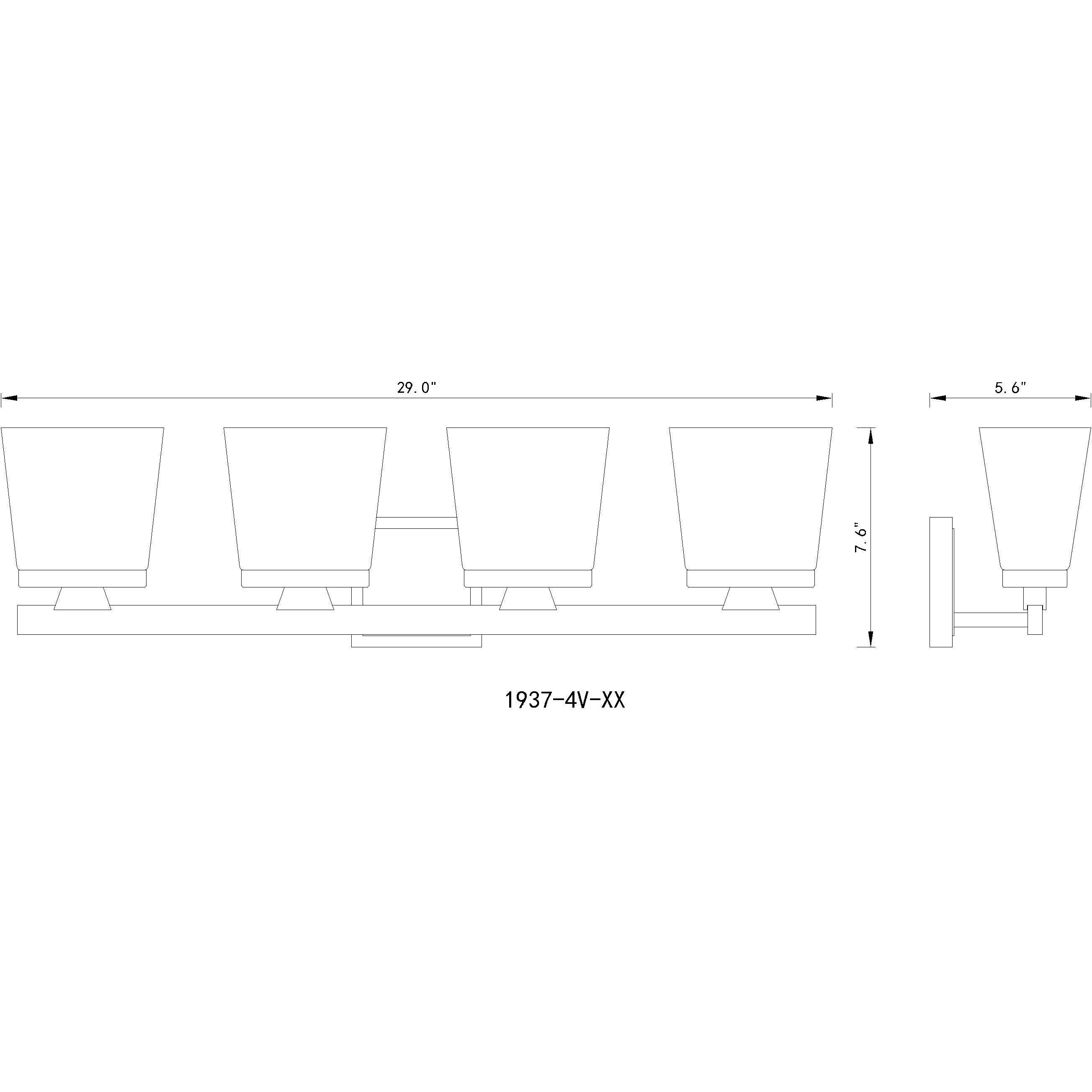 Astor 4 Light 29 inch Brushed Nickel Vanity Wall Light