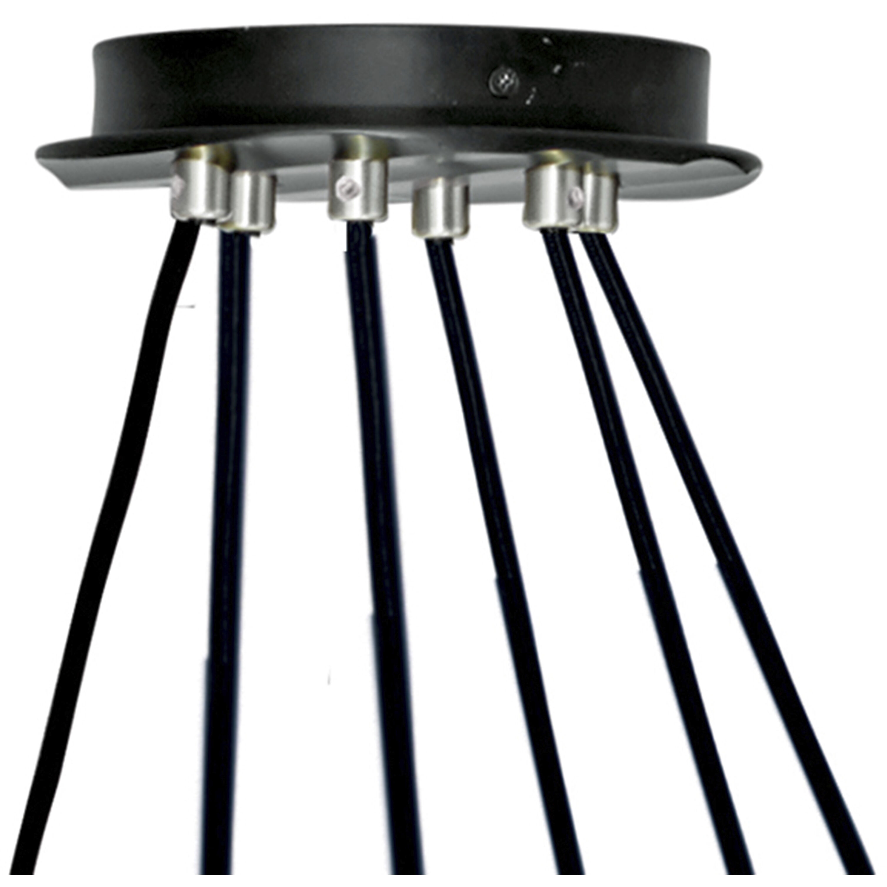 Flame 12 Light 36 inch Matte Black Chandelier Ceiling Light