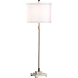 MarketPlace 33 inch 100 watt Brushed Nickel Table Lamp Portable Light