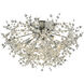 Snowburst 6 Light 21 inch Polished Chrome Semi Flush Mount Ceiling Light