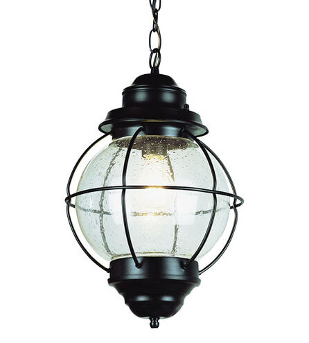 Catalina 1 Light 10 inch Black Outdoor Hanging Lantern