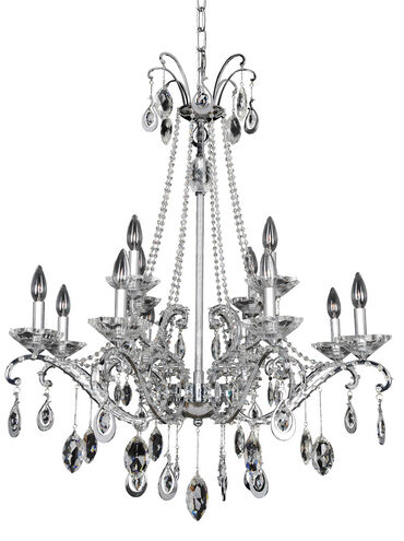 Torreli 12 Light 32 inch Chrome Chandelier Ceiling Light in Firenze Clear