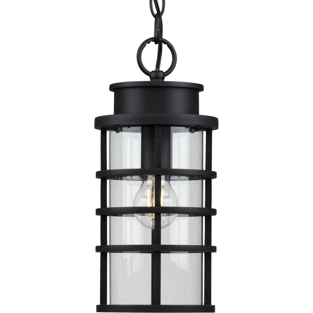 Port Royal 1 Light 6 inch Textured Black Outdoor Hanging Lantern, with DURASHIELD