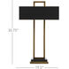 Otto 30.75 inch 40 watt Antique Brass and Oil Rubbed Bronze Table Lamp Portable Light