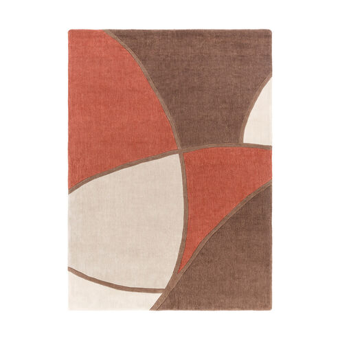 Cosmopolitan 132 X 96 inch Rust/Camel/Taupe/Dark Brown/Beige Rugs, Polyester