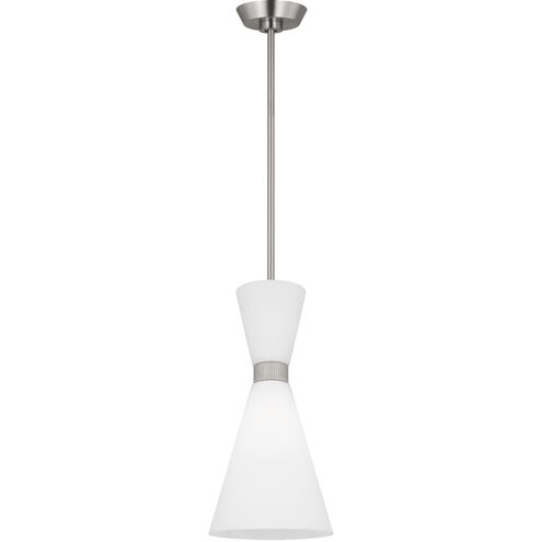 Drew & Jonathan Belcarra 1 Light 8 inch Brushed Steel Pendant Ceiling Light