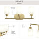 Reines 3 Light 22.75 inch Brushed Gold Bath Vanity Wall Light