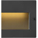 Taper 12v 1.90 watt Satin Black Landscape Step Light, Horizontal