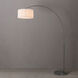 Scallop 92 inch 14 watt Black Nickel Arc Floor Lamp Portable Light