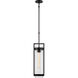 Ian K. Fowler Kears LED 6.5 inch Aged Iron Outdoor Hanging Lantern Pendant, Medium