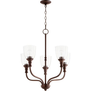 Richmond 5 Light 24 inch Oiled Bronze Chandelier Ceiling Light in Clear Seeded