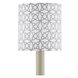 Block Print Natural and Gray Drum Chandelier Shade