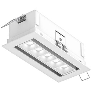 Microspot All White Recessed Downlight, Adjustable