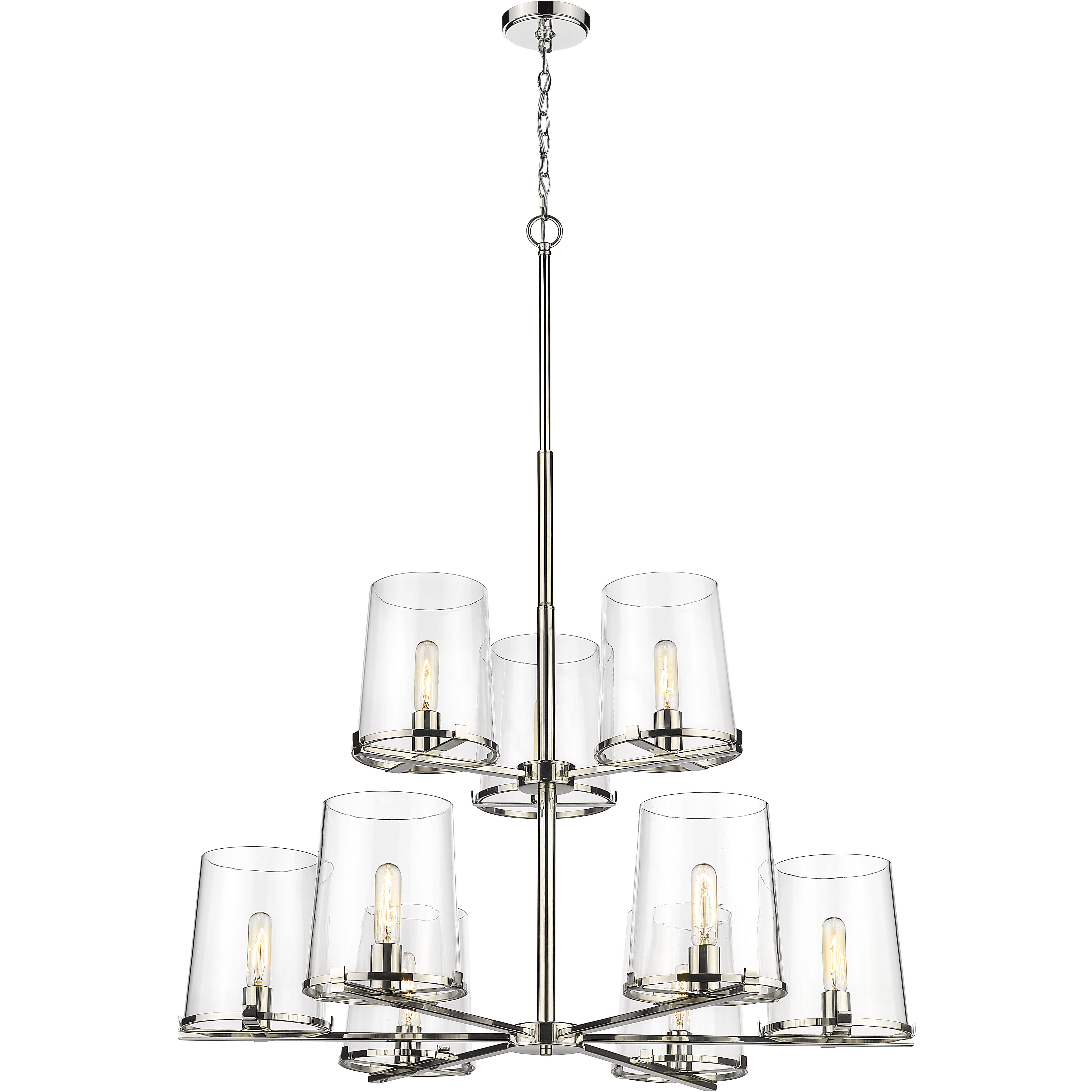 Callista 9 Light 38 inch Polished Nickel Chandelier Ceiling Light