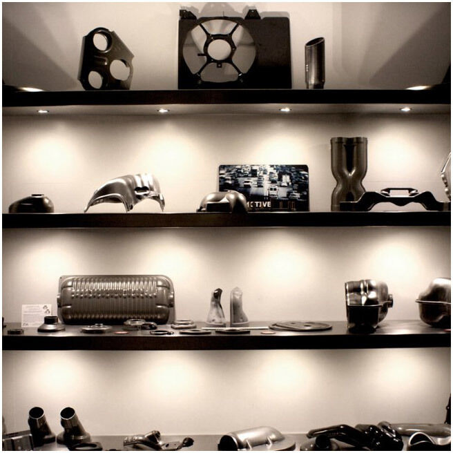 LED Button Light 24 LED 2.25 inch Black Puck Light in 3000K