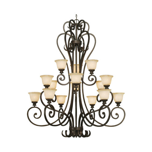 Golden Lighting Heartwood 6-Light Burnt Sienna Traditional Chandelier Golden Lighting Heartwood 6-Light Burnt Sienna Traditional Chandelier