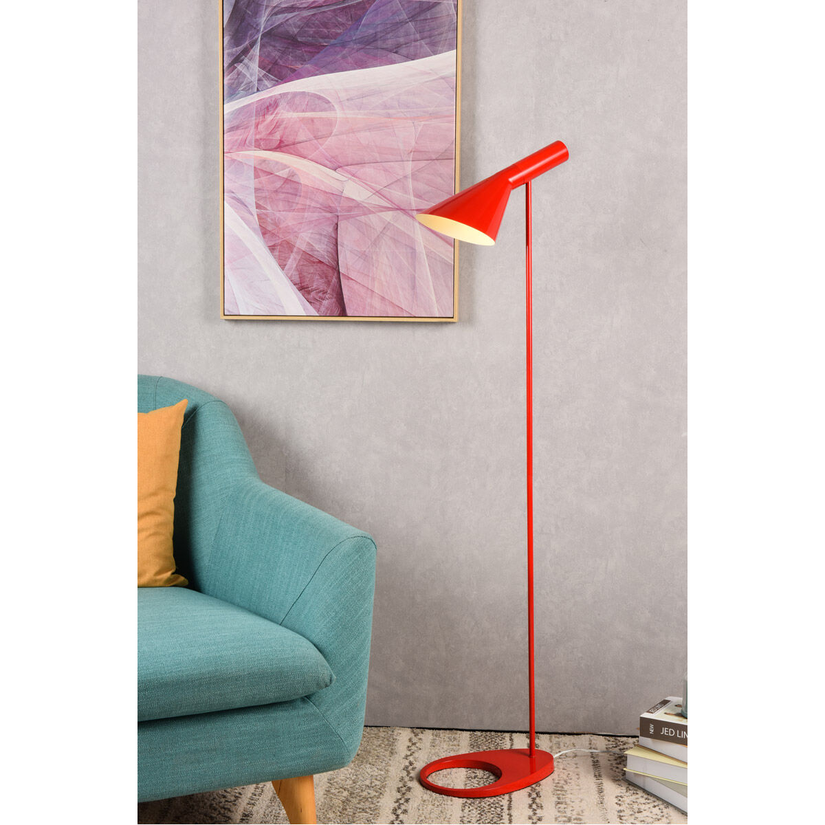 Juniper 49 inch 40 watt Red Floor Lamp Portable Light