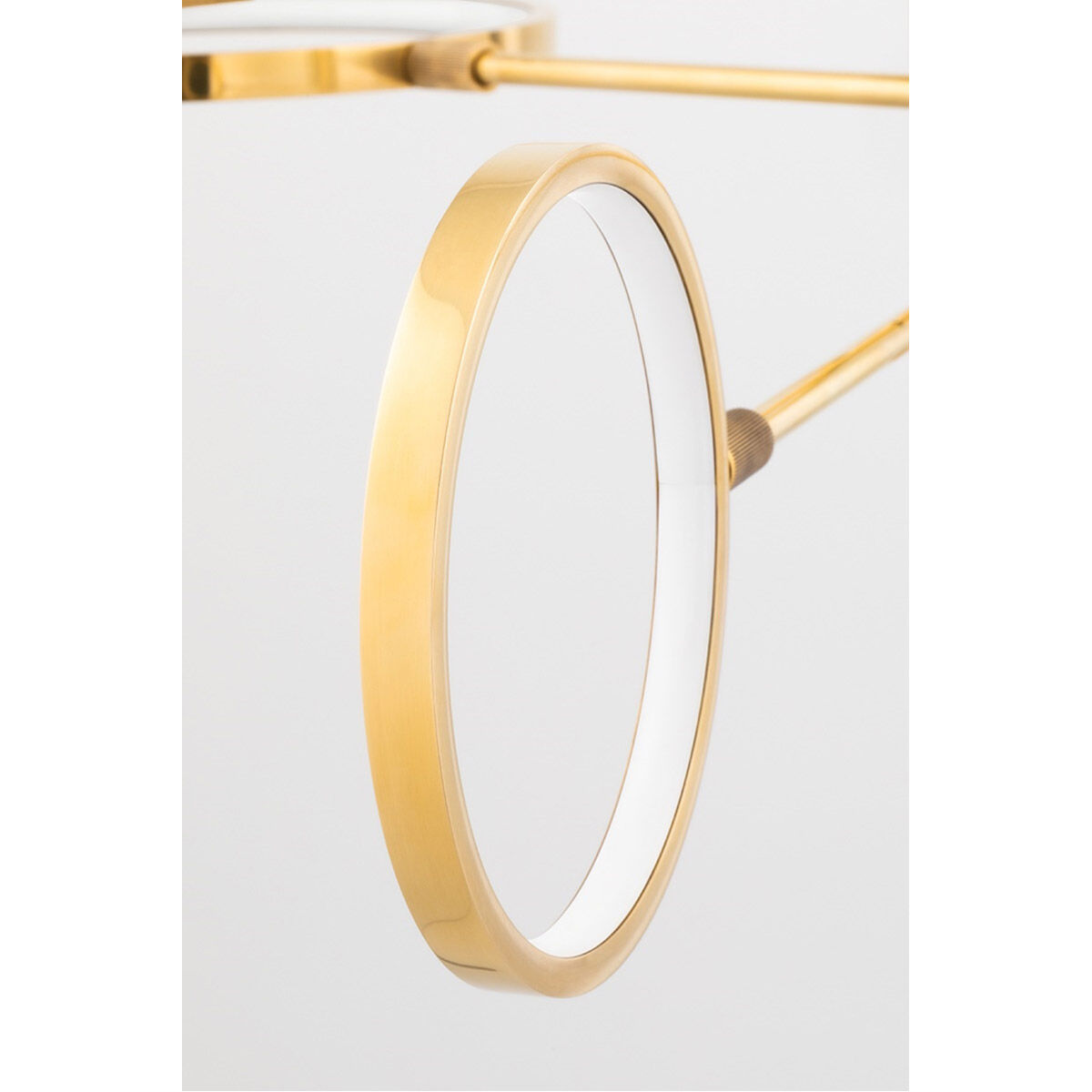 Saturn LED 34 inch Aged Brass Flush Mount Ceiling Light