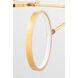Saturn LED 34 inch Aged Brass Flush Mount Ceiling Light