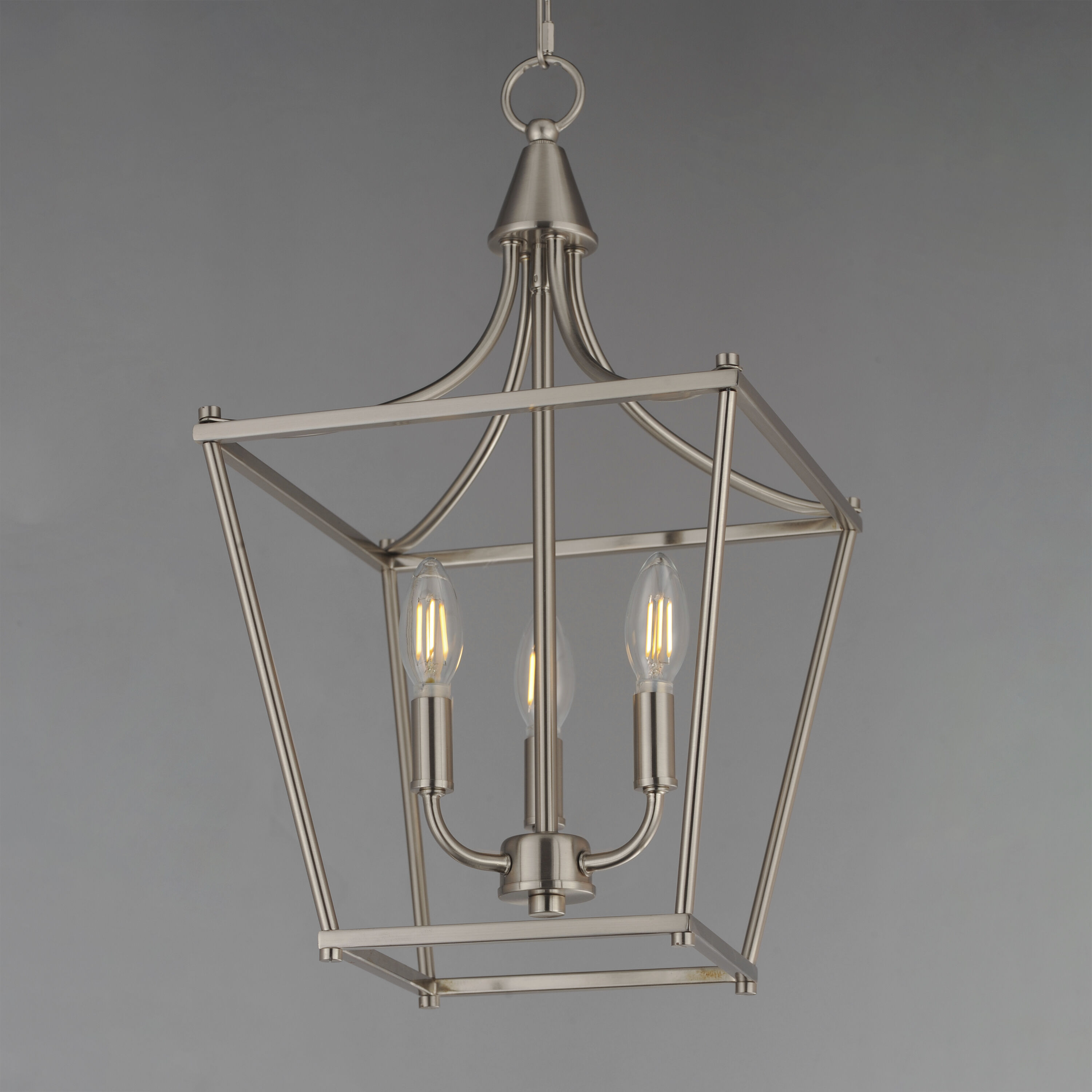 Clifton 3 Light 11.5 inch Satin Nickel Single Pendant Ceiling Light