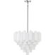 Addis 12 Light 26.75 inch Polished Chrome Chandelier Ceiling Light in Tronchi Glass White