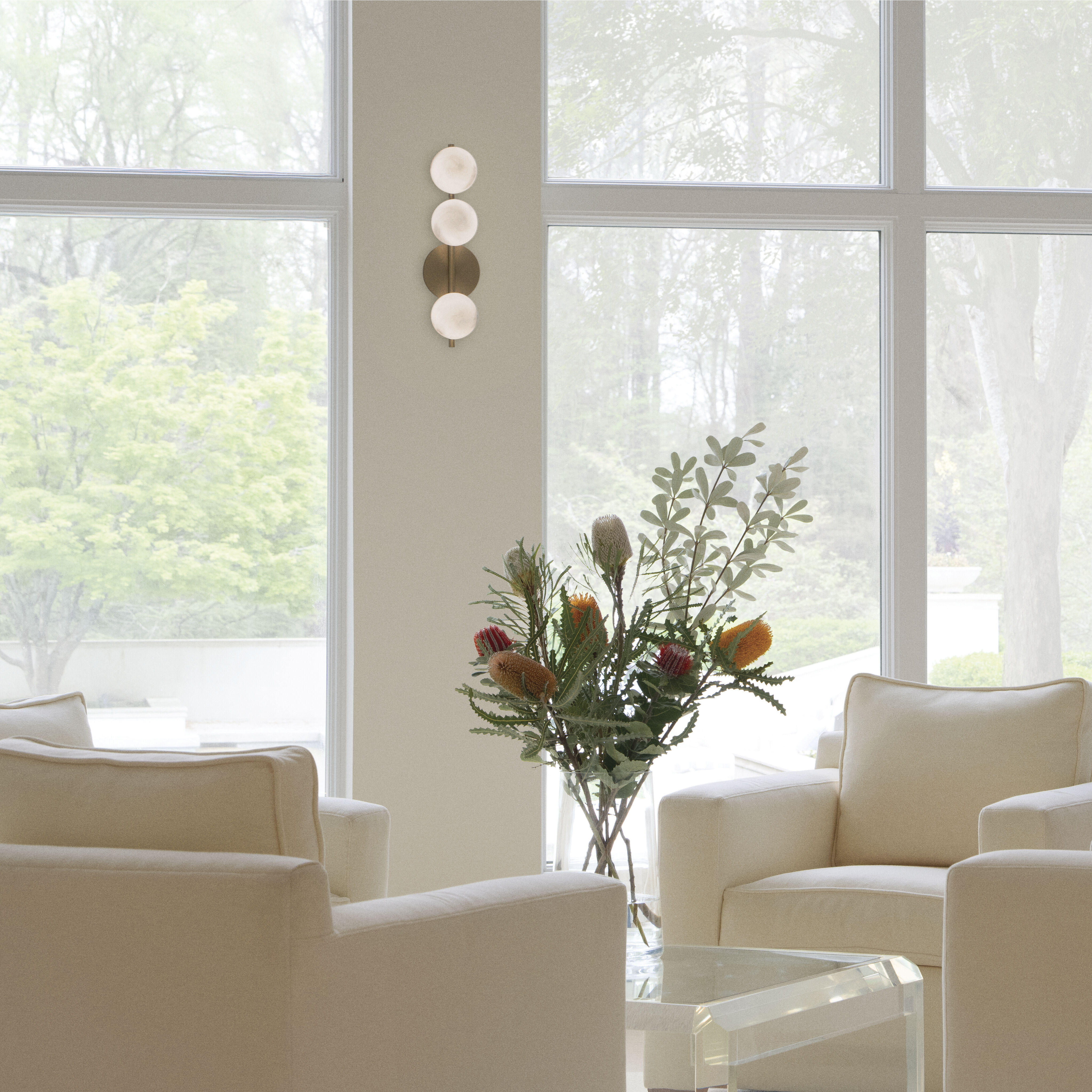 Selene LED 6 inch Lacquered Brass Sconce Wall Light in Swirled, Sconce