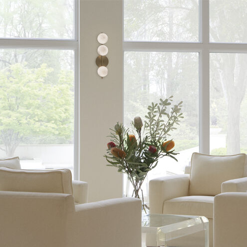 Selene LED 6 inch Lacquered Brass Sconce Wall Light in Swirled, Sconce