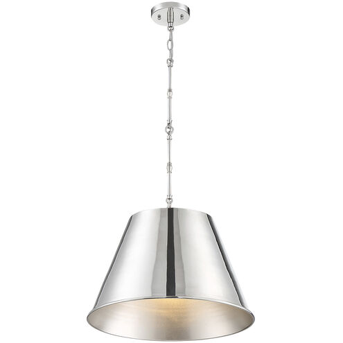 Alden 1 Light 18.25 inch Polished Nickel Pendant Ceiling Light, Essentials