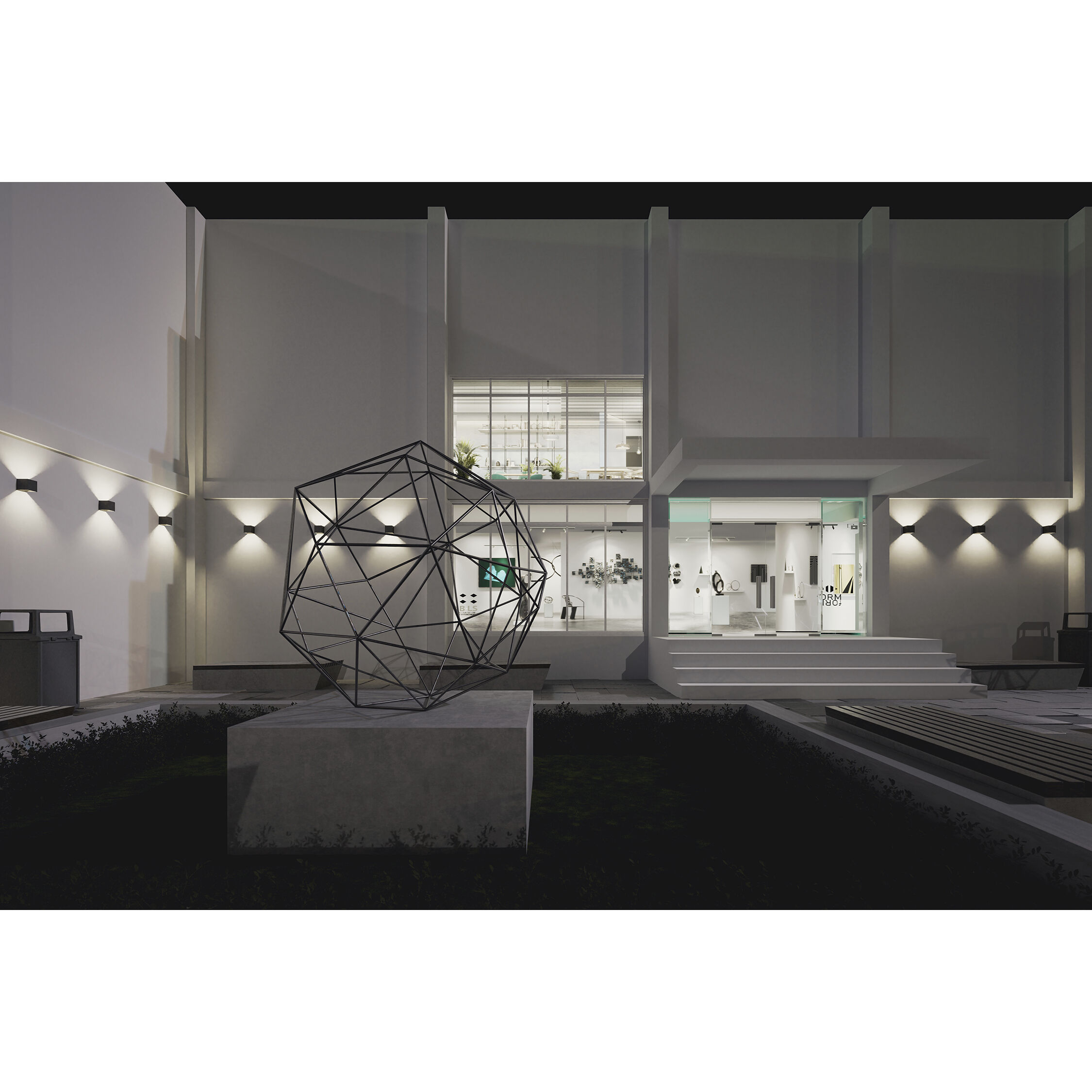 QB LED Wall Sconce Wall Light in Anthracite