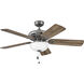 Lafayette 52 inch Pewter with Driftwood, Teak Blades Fan
