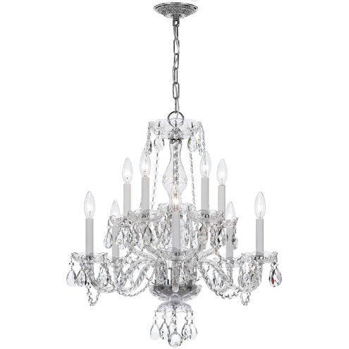 Traditional Crystal 10 Light 23 inch Polished Chrome Chandelier Ceiling Light in Clear Hand Cut