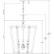 Bastian 3 Light 23.5 inch Chateau Gray and Contemporary Silver Leaf Chandelier Ceiling Light, Medium