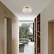 Monroe 2 Light 13 inch Antique Brass Semi Flush Mount Ceiling Light, Medium
