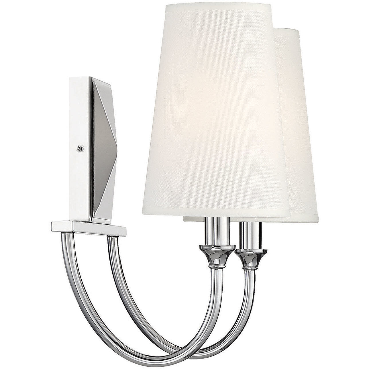 Cameron 2 Light 15 inch Polished Nickel Bathroom Vanity Light Wall Light, Essentials