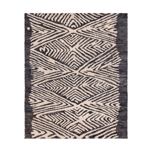 Orinocco 120 X 96 inch Black and Neutral Area Rug, Jute