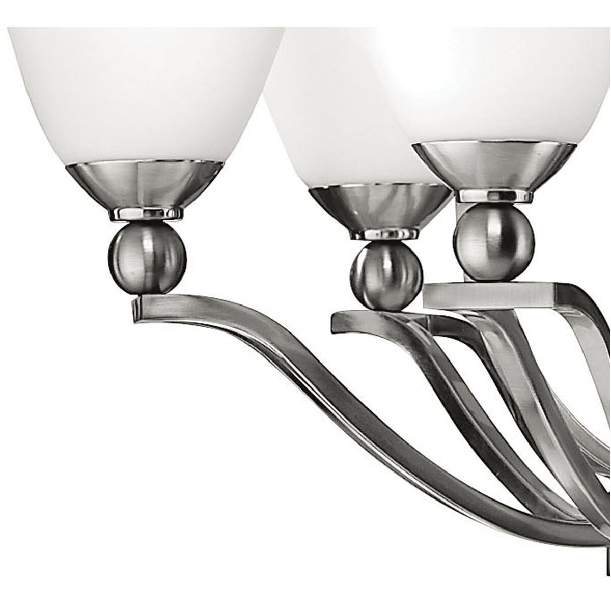 Bolla 18 Light 48 inch Brushed Nickel Indoor Chandelier Ceiling Light in Etched Opal