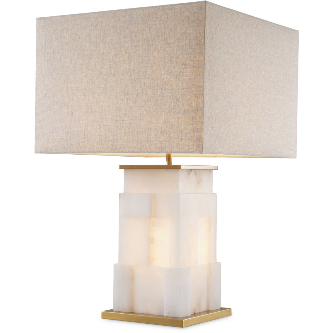 Fabiano 30.31 inch 5 watt Alabaster with Antique Brass Table Lamp Portable Light
