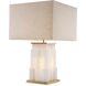 Fabiano 30.31 inch 5.00 watt Alabaster with Antique Brass Table Lamp Portable Light